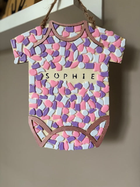 Rompertje Violet-roze-wit
